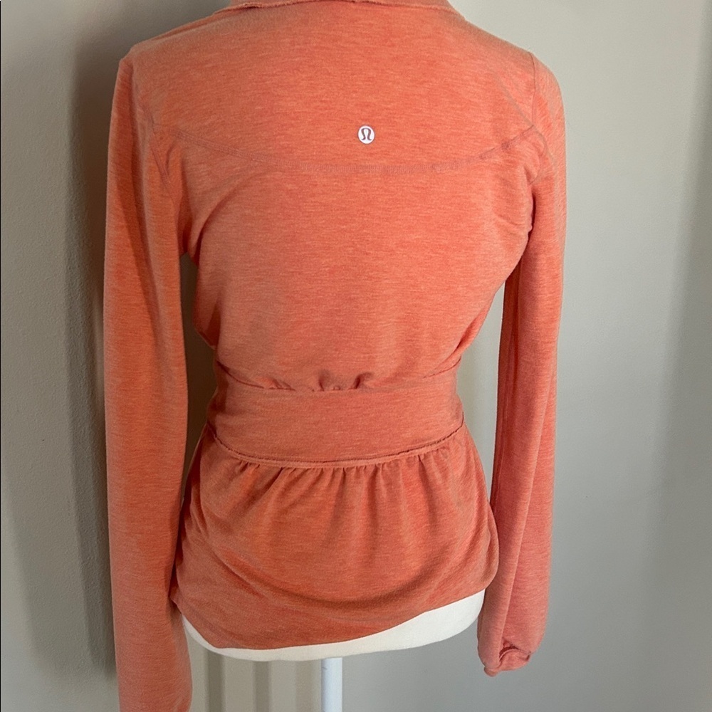 Lululemon Orange Wrap Cardigan Size 6 - Picture 3 of 8